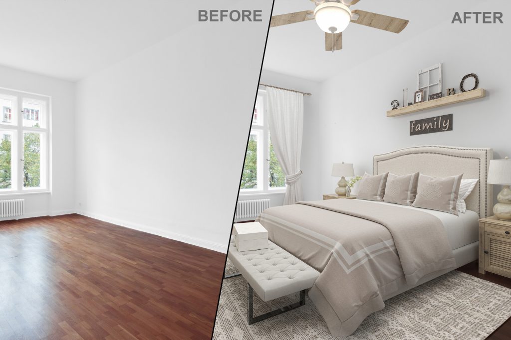 virtual home staging vs real staging
